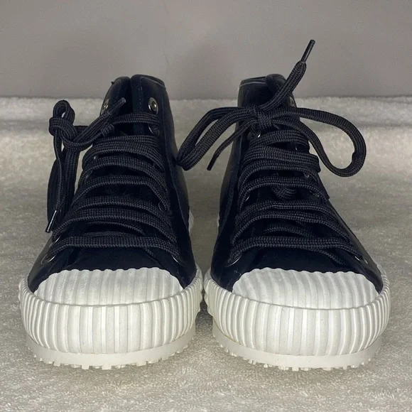 Jimmy Choo Black Leather High Top Trainer Sneakers (EUR 41 / US 8)